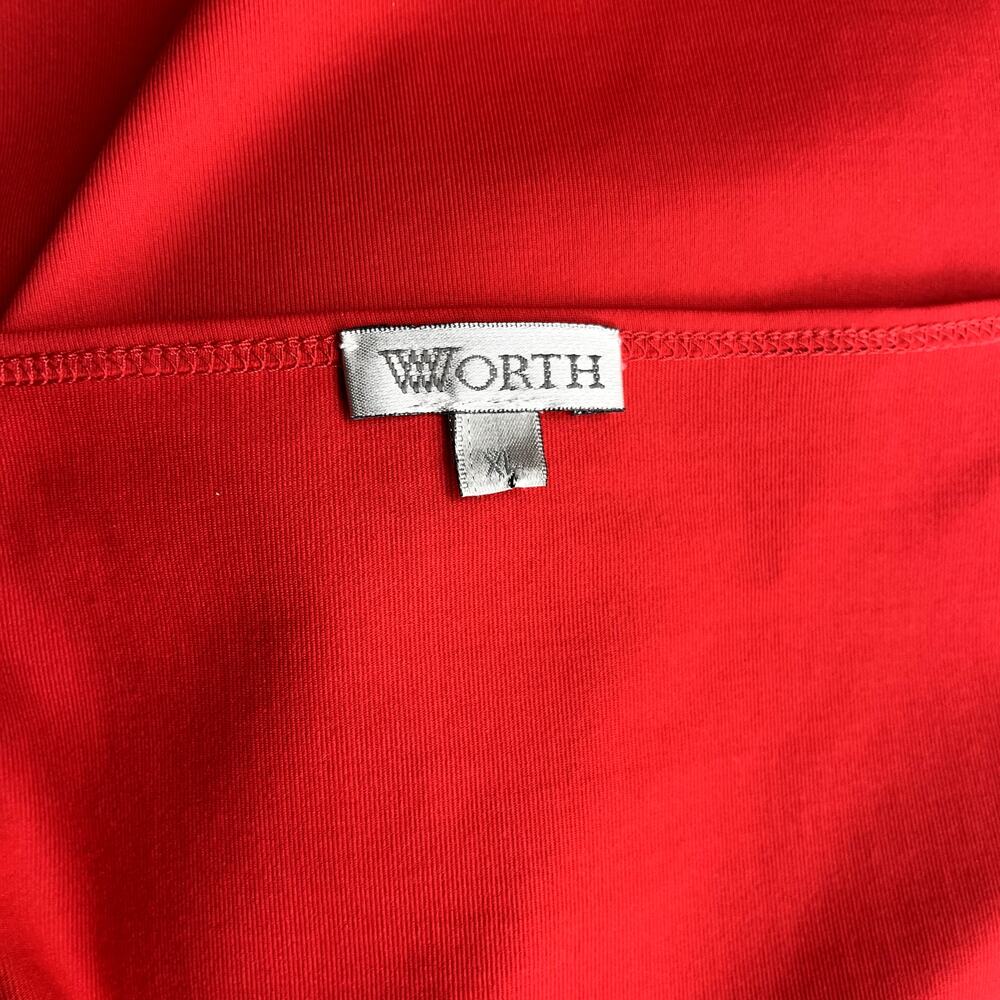 WORTH Red Stretchy Nylon Tank Top Cami EUC Size XL - Picture 5 of 6